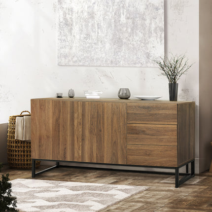 Levede Buffet Sideboard Storage Cabinet Walnut-1973194077474263047