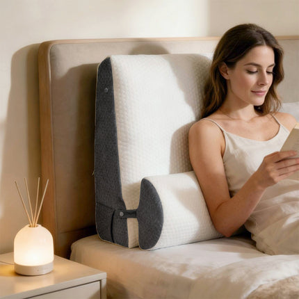Dreamz Memory Foam Wedge Pillow Bed Back Neck Support Leg Raiser Cushion-2029334096462876679