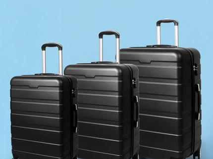 Slimbridge 3PC Luggage sets Suitcase Black-1864184367522385927