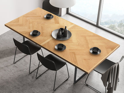 Levede Dining Table Extendable Rectangle Kitchen-1910112199381225478