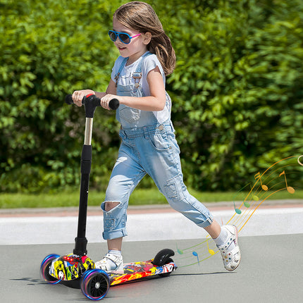 Bopeep Foldable Kids Scooter LED Music Blue-1973193421761941510