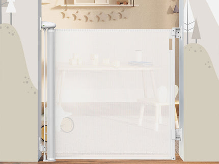 BoPeep Retractable Baby Safety Gates 150cm White 150 cm-1864184339508629511