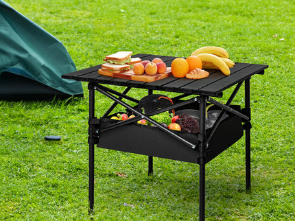 Levede Folding Camping Table Portable Black-1864184458173878279
