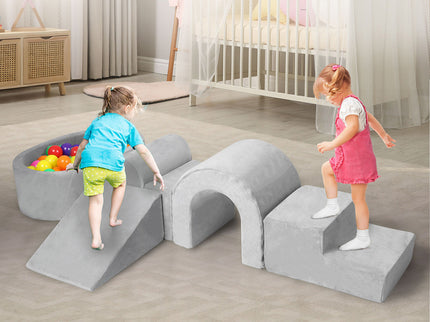 Bopeep Kids Foam Blocks Play Set Pit Climb Crawl Slide Soft Toddlers Toys Indoor-1954802414863388678
