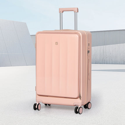 Slimbridge 20" Luggage Trolley Travel Hard Pink-1973193479249072135