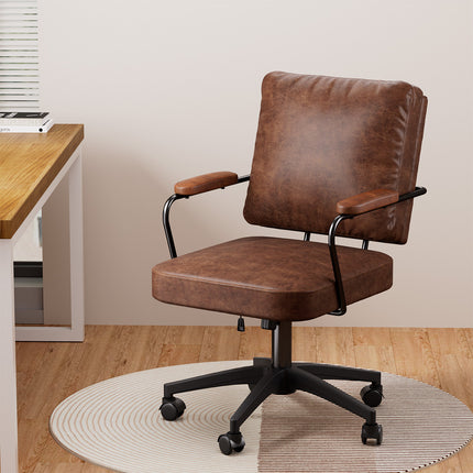 Levede Office Arm Chair Leather Executive Chairs-1973193535456940039