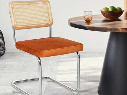 Levede 2xRattan Chair Dining Chairs Orange-1942353411521515527