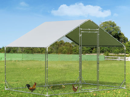 Pawz 200x300x194cm Large Metal Walk-in Chicken Coop Cage-1910112290036912129