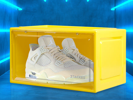 Stacked Sneaker Display Case Clear Shoe Yellow-1864184616265584647