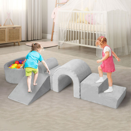 Bopeep Kids Foam Blocks Play Set Pit Climb Crawl Slide Soft Toddlers Toys Indoor-1973193474182352902