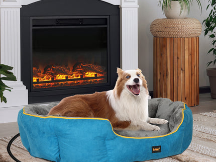 PaWz Electric Pet Heater Bed Heated XL Blue X-Large-1864184527501529095