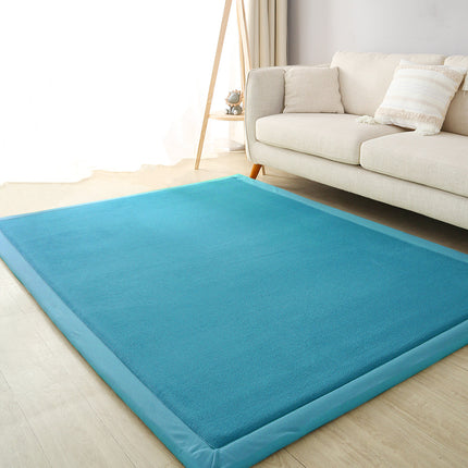 Marlow Coral Velvet Area Rugs Large Mat 150x200cm Blue-1975420339970248711