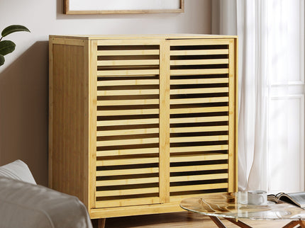 Levede Bamboo Storage Cabinet Freestanding Natural-1917016713283637254