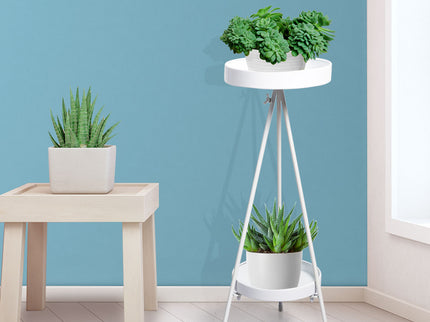 Levede Plant Stand 2 Tiers Outdoor Indoor White Large-1864184723920785415