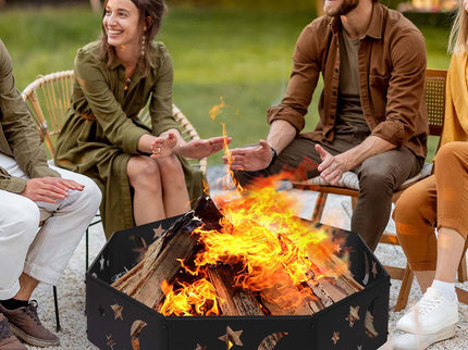 Moyasu Round Fire Pit Ring Outdoor Fireplace-1864184486728699911