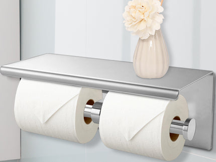 Toilet Paper Holder Double Roll Stainless-1910113085927067654