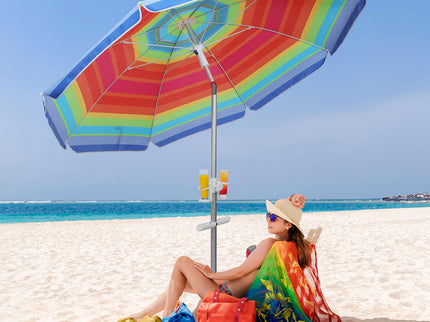 Mountview 2M Outdoor Beach Umbrellas Sand Colorful-1910112264913031175