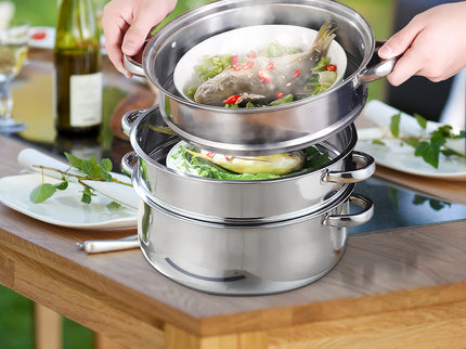 TOQUE Stainless Steel Steamer Meat Vegetable-1886651046445584390