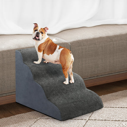 Pawz 4 Steps Pet Stairs Dog Ramp High Density Foam Grey-1973193539760295943