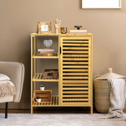 Levede  Bathroom Bamboo Storage Cabinet Natural-1975420387995029510