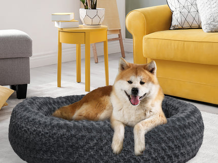 PaWz Calming Dog Bed Warm Soft Plush XL Dark Grey X-Large-1864184534690566151