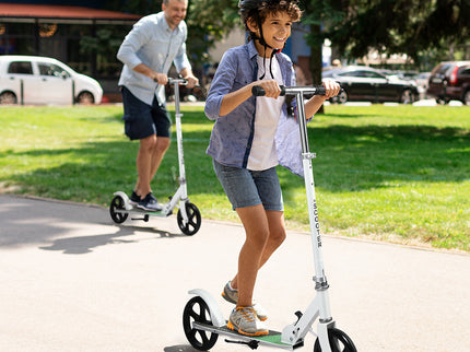 MONVELO Folding Scooter Dual Large Wheels White-1950770003653562374
