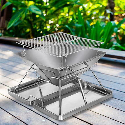 Levede Folding BBQ Portable Charcoal Grill 2-IN-1-1973193516284776455