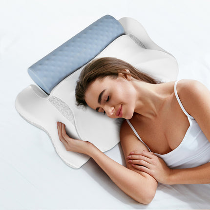 Dreamz Cervical Pillow Memory Foam Cooling Neck Support Pillow Neck Pain Relief-2061251866393710599