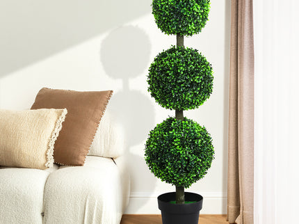 Lambu Artificial Triple Ball Boxwood Trees-1910112267198926855