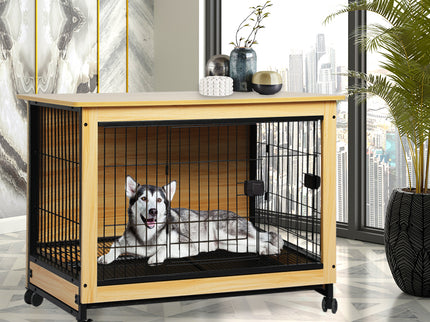 PaWz Wooden Wire Dog Kennel Side End XXL XX-Large-1864184541489532935