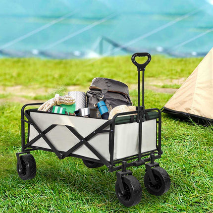 Lambu Garden Camping Trolley Outdoor Beige-1975420372018925575
