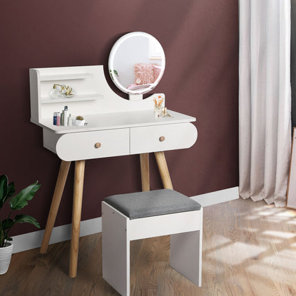 Levede Dressing Table Stool LED Mirror-1973193788759347207