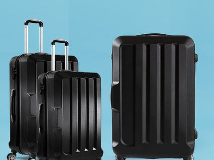 Slimbridge 20"24"28" 3PC Luggage Sets Black-1864184357602856967