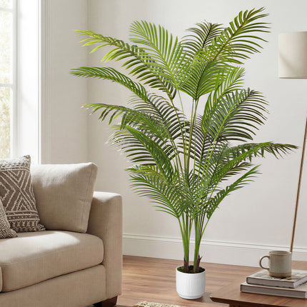 Lambu Artificial Tree Palm Fake Leaves Large Artificial Plants Indoors 180cm-2050056792716742663