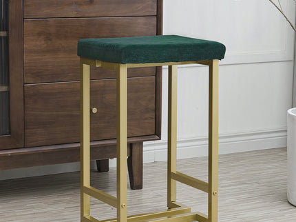 Levede 2x Bar Stools Velvet Backless-1919892921994317831