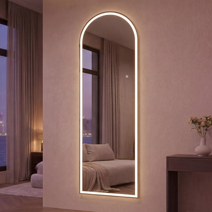 Levede 165cm Full Length Mirror Arched Dressing Mirrors Free Stand Wall Mounted-2050059008672403463