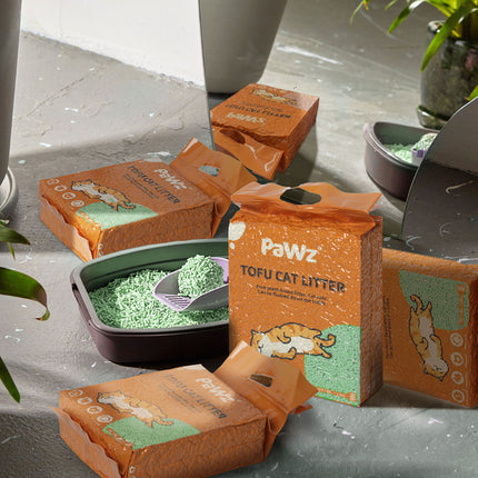 PaWz 2.5kg Tofu Cat Litter Clumping Green Tea x2-1954802393455661062