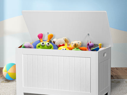 Levede Kids Toy Box Storage Chest Cabinet White-1864184634938626055