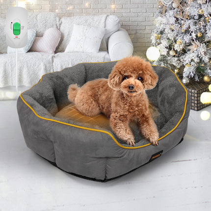 PaWz Electric Pet Heater Bed Heated M Grey Medium-1973193656521330695