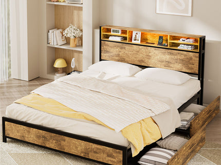 Levede bed frame queen-1910112230574264327