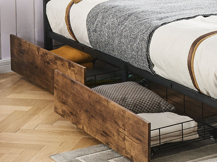 Levede 4 Double Bed Frame Storage Drawers-1910113211731021830