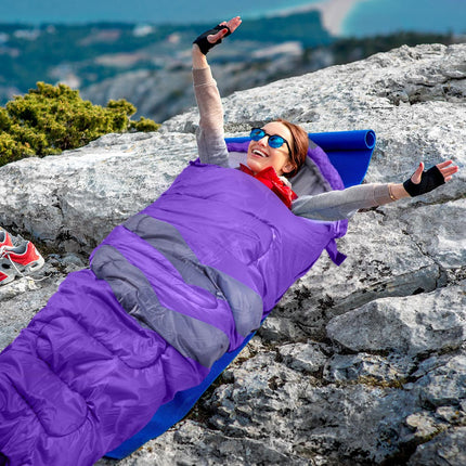 Mountview Single Sleeping Bag Bags Outdoor Purple-1894516814327713799