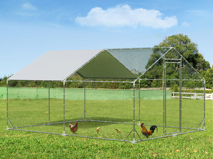 Pawz 400x300x194cm Large Metal Walk-in Chicken Coop Cage-1910112290221461511