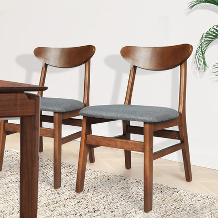 Levede 2xDining Chairs Kitchen Chair Brown 2Pack-1973194075544883207