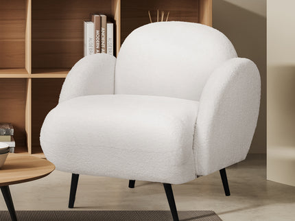 Levede Sofa Chair Fleece Upholstered Single White-1910112207304265735