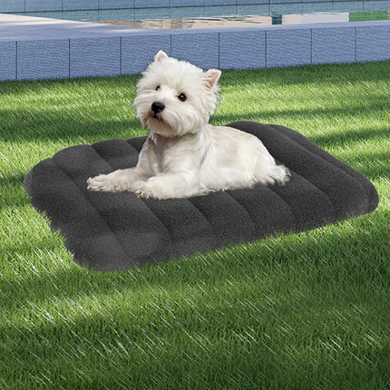 Pawz M Size Orthopedic Dog Bed with Sherpa Plush Removable Cover in Grey-2018816699335315463