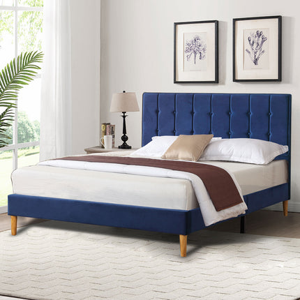 Levede Bed Frame Queen Size Mattress Blue-1973194029877301255