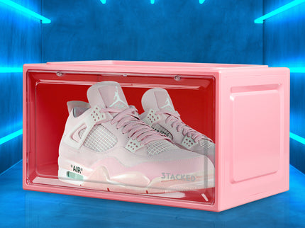 Stacked Sneaker Display Case Stackable Pink-1864184616114589703