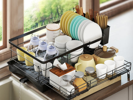 Toque Expandable Drain Drying Rack Dish Bowl Holder-1954802487970107399