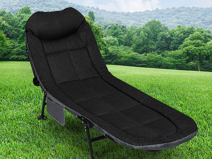 Levede Folding Camping Bed Camp Cots Black-1910112249339580423